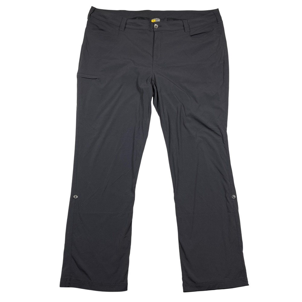 Eddie Bauer Pants Womens 22W Gray Roll Up Leg Hiking Camping Gorpcore Utility